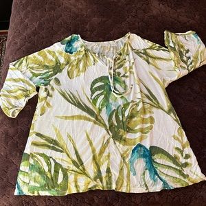 CHICO’S tropical print top